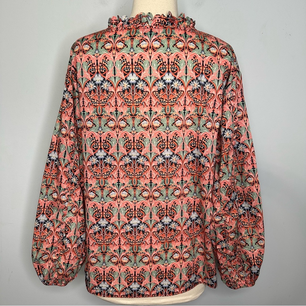 J. Crew Pink Floral Printed Peasant Blouse - Picture 6 of 16